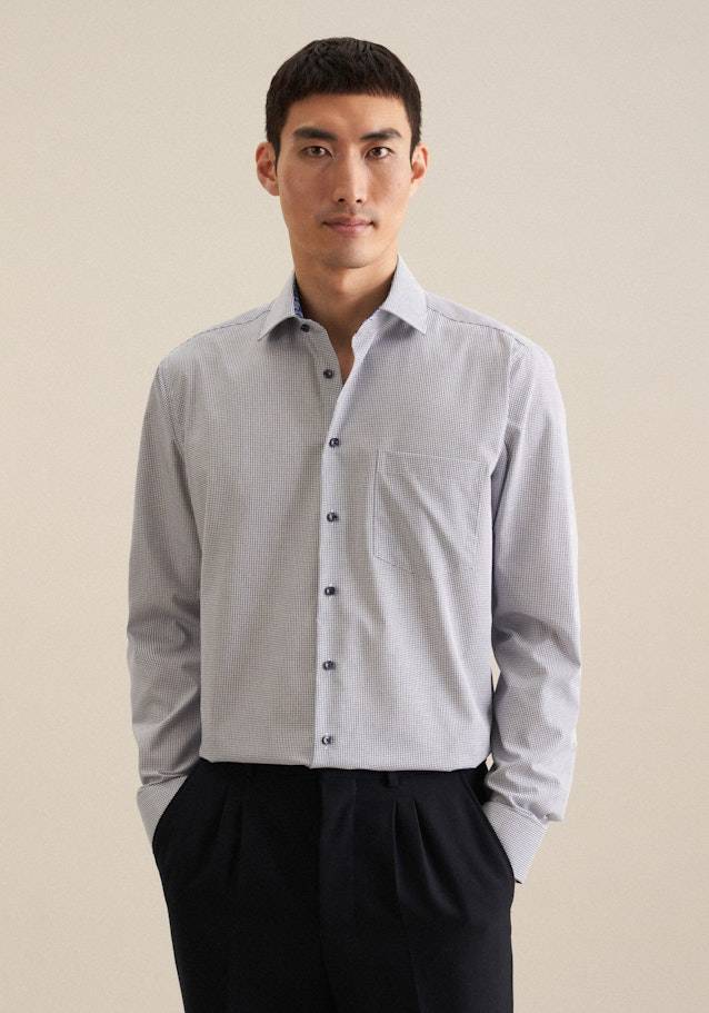 Studio Seidensticker Bügelfreies Popeline Business Hemd in Shaped mit Kentkragen