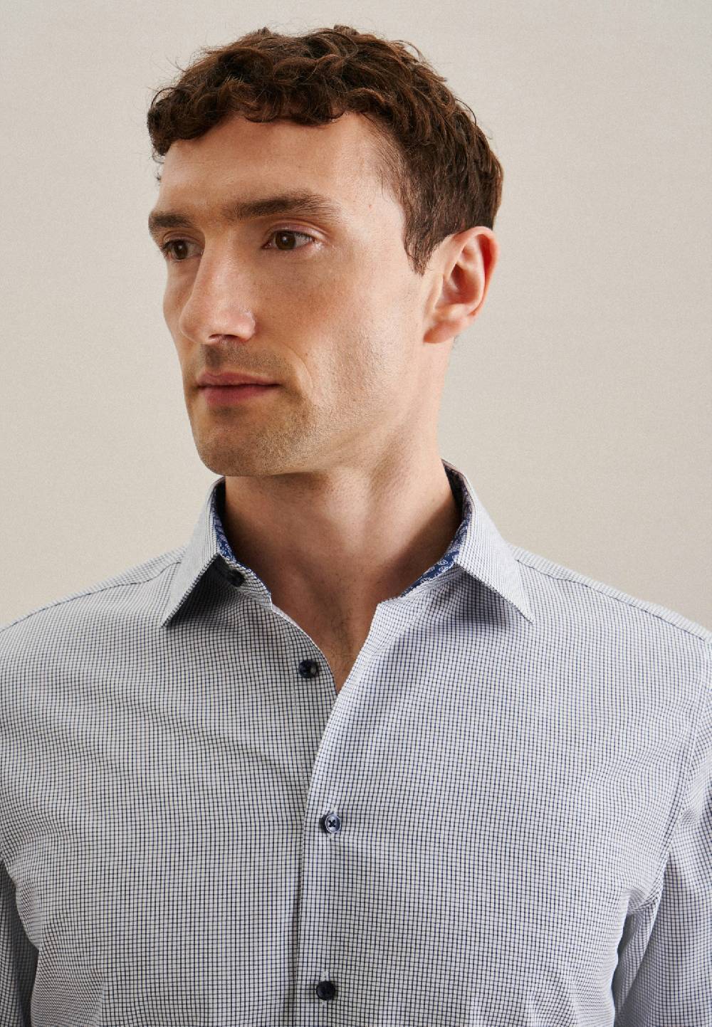 Studio Seidensticker Bügelfreies Popeline Business Hemd In Slim Mit Kentkragen