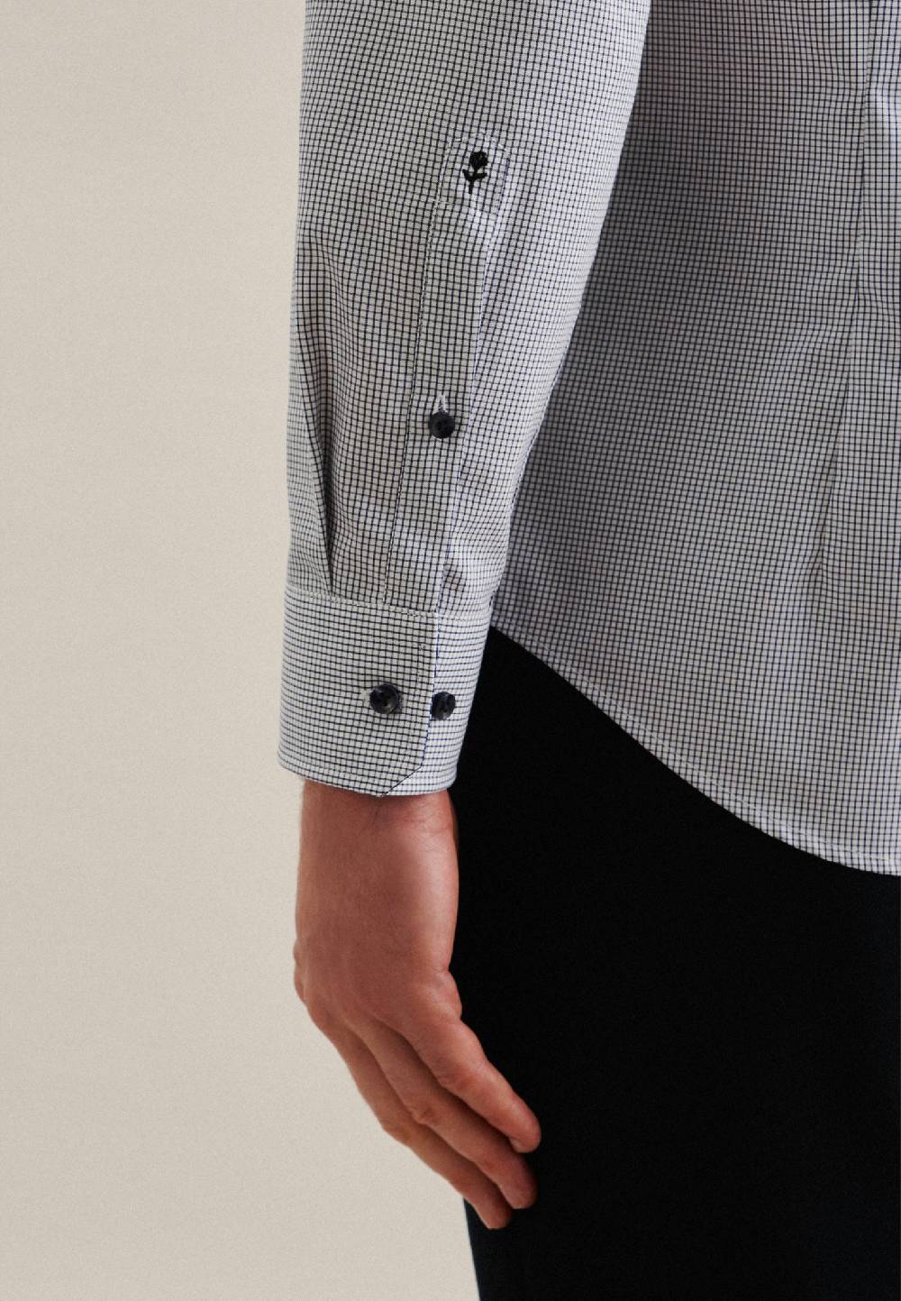 Studio Seidensticker Bügelfreies Popeline Business Hemd In Slim Mit Kentkragen