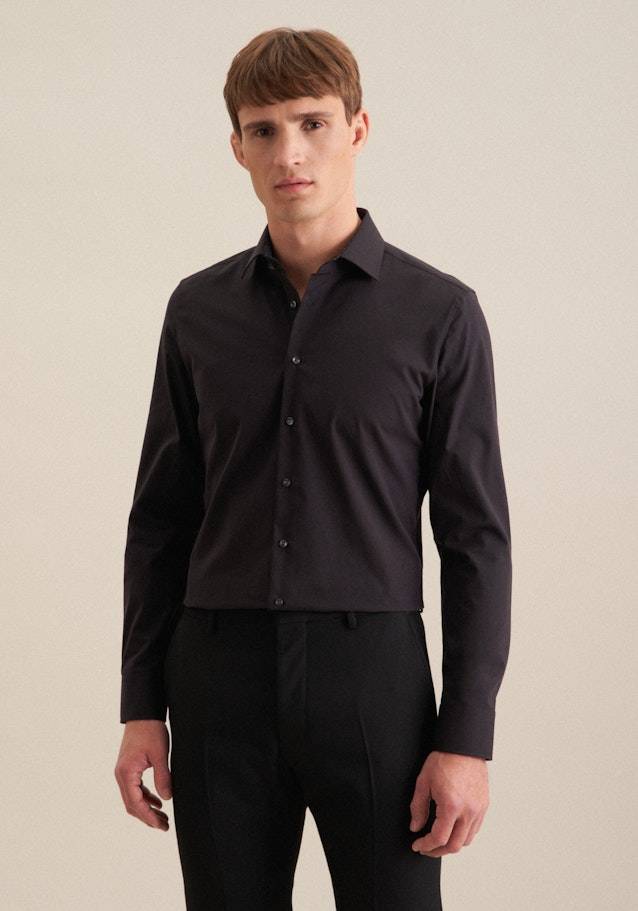 Studio Seidensticker Bügelfreies Popeline Business Hemd in Slim mit Kentkragen