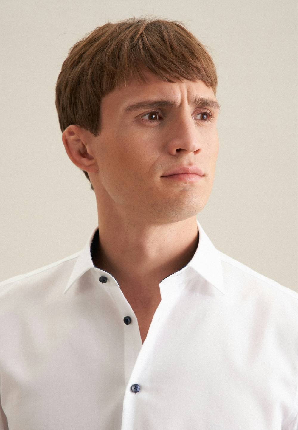 Studio Seidensticker Bügelfreies Popeline Business Hemd In Slim Mit Kentkragen