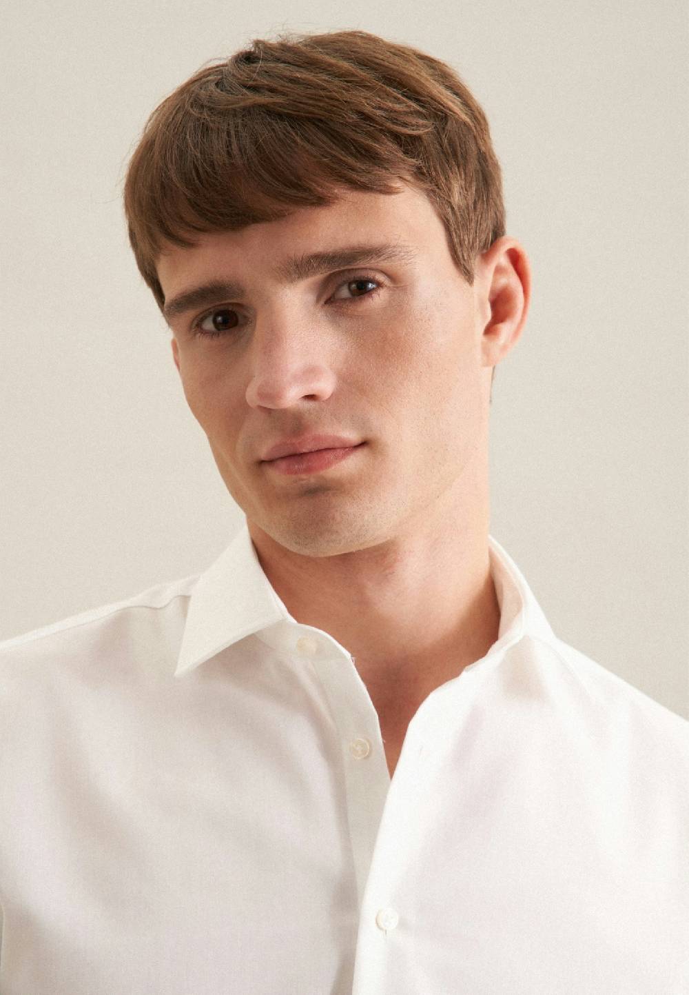 Studio Seidensticker Bügelfreies Popeline Business Hemd In Slim Mit Kentkragen