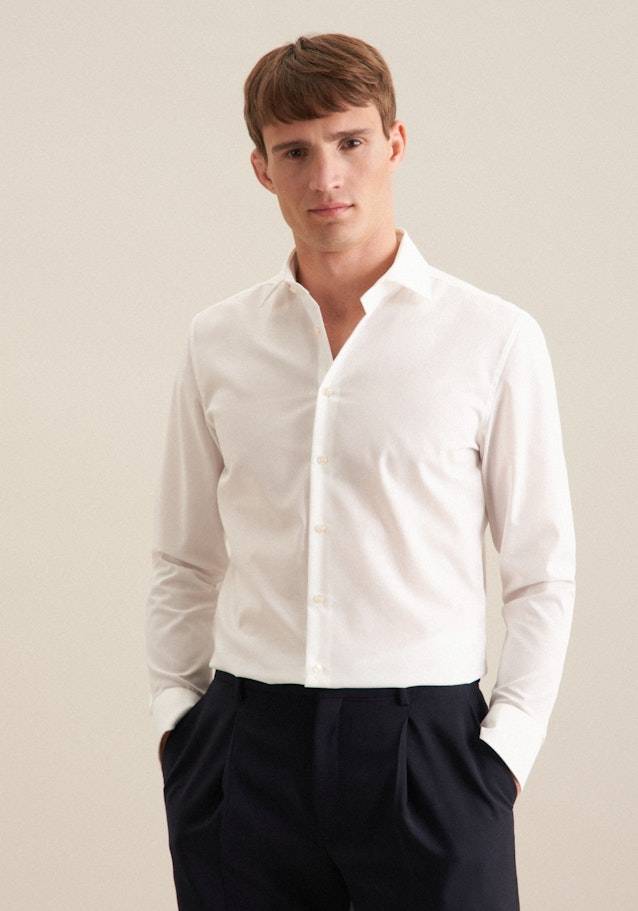 Studio Seidensticker Bügelfreies Popeline Business Hemd in Slim mit Kentkragen