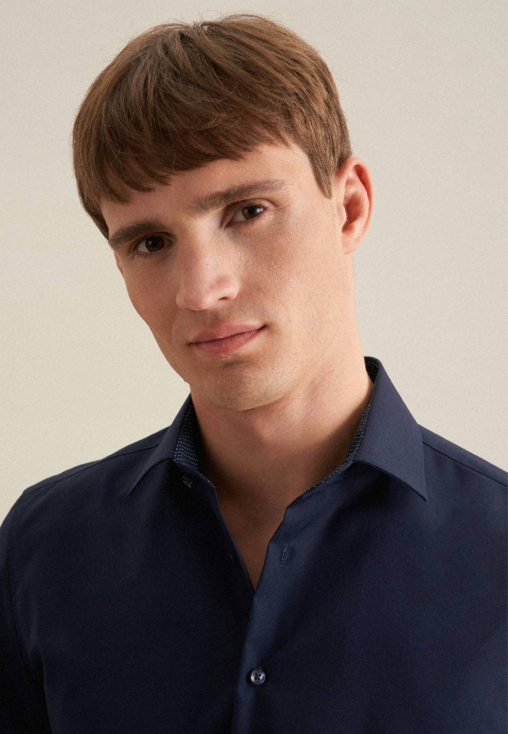 Studio Seidensticker Bügelfreies Popeline Business Hemd In Slim Mit Kentkragen