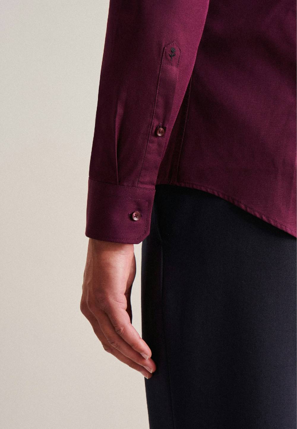 Studio Seidensticker Bügelfreies Popeline Business Hemd In Slim Mit Kentkragen