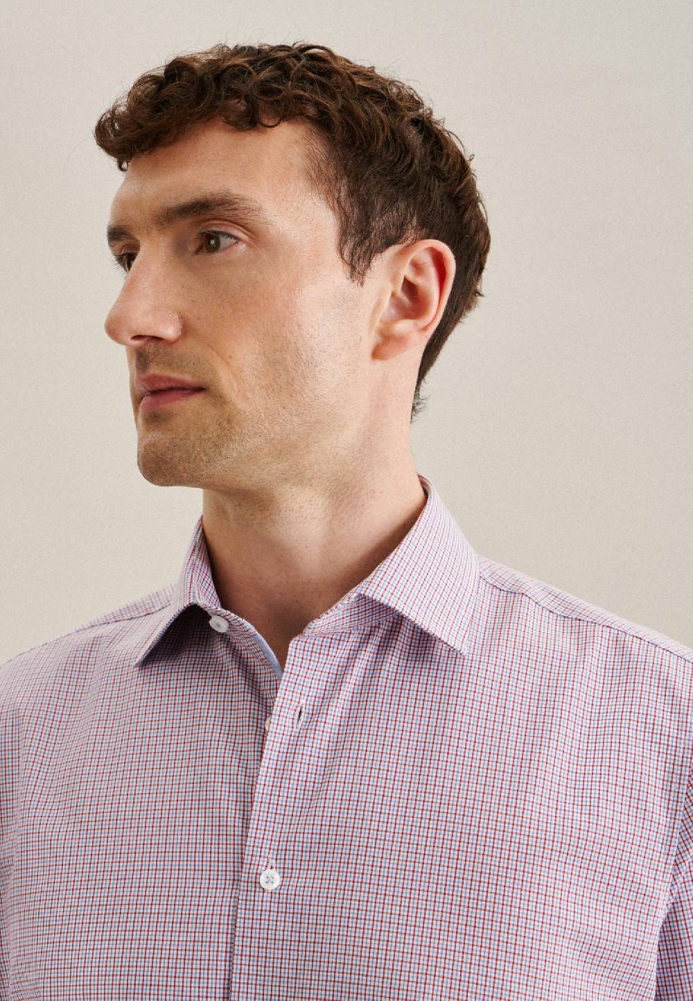 Studio Seidensticker Bügelfreies Popeline Kurzarm Business Hemd In Shaped Mit Kentkragen