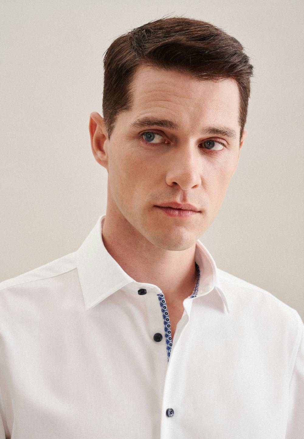 Studio Seidensticker Bügelfreies Popeline Kurzarm Business Hemd In Slim Mit Kentkragen