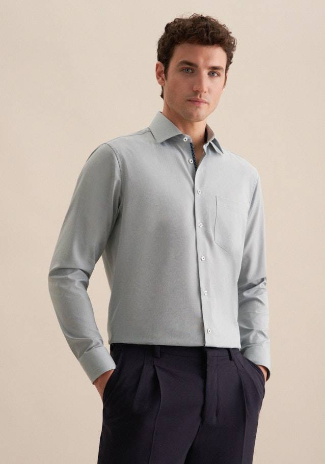 Studio Seidensticker Bügelfreies Struktur Business Hemd in Regular mit Kentkragen