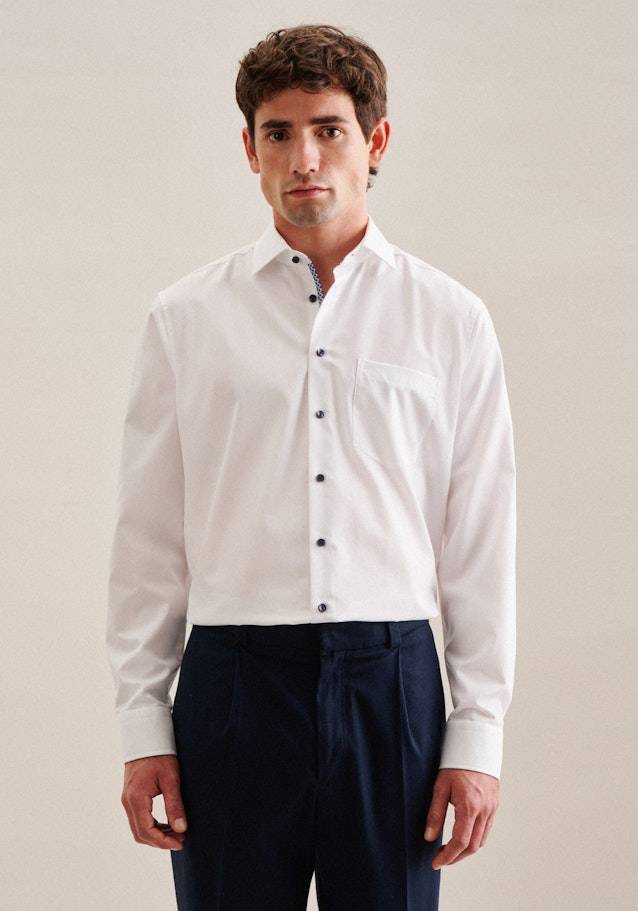 Studio Seidensticker Bügelfreies Struktur Business Hemd in Regular mit Kentkragen