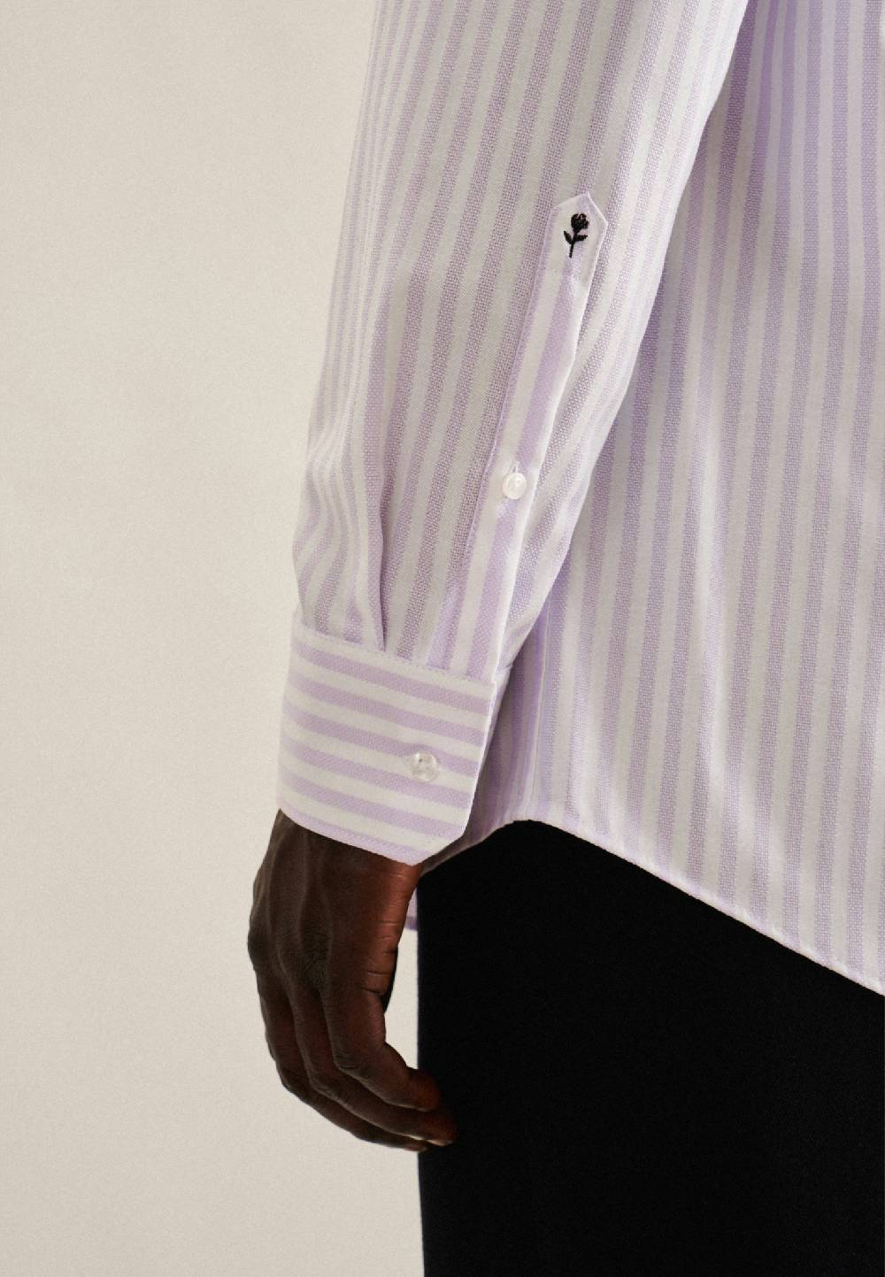 Studio Seidensticker Bügelfreies Struktur Business Hemd In Regular Mit Kentkragen