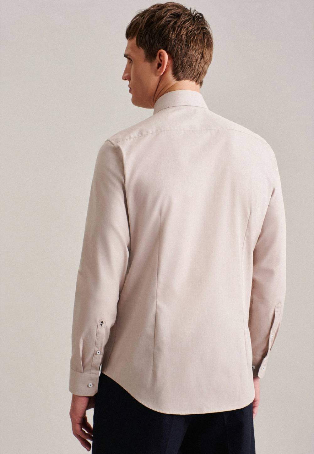 Studio Seidensticker Bügelfreies Struktur Business Hemd In Shaped Mit Kentkragen