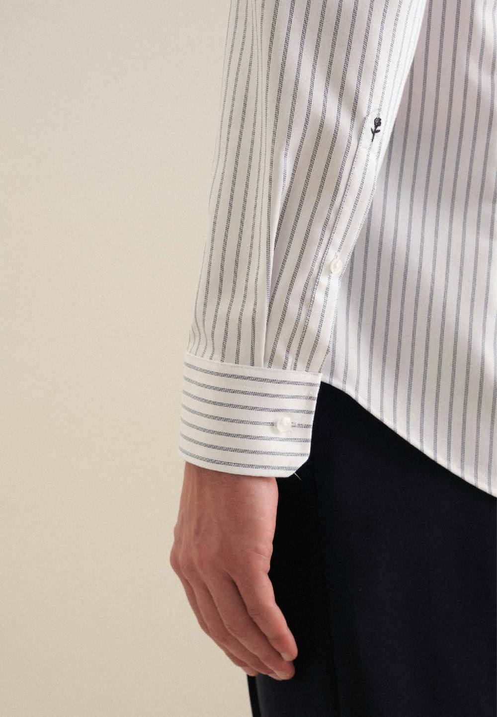 Studio Seidensticker Bügelfreies Struktur Business Hemd In Slim Mit Kentkragen