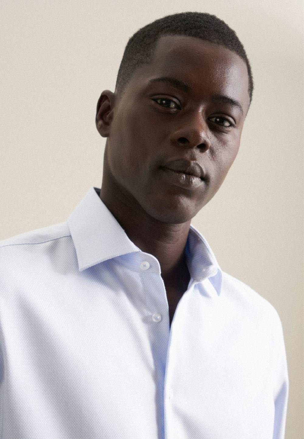 Studio Seidensticker Bügelfreies Struktur Business Hemd In Slim Mit Kentkragen