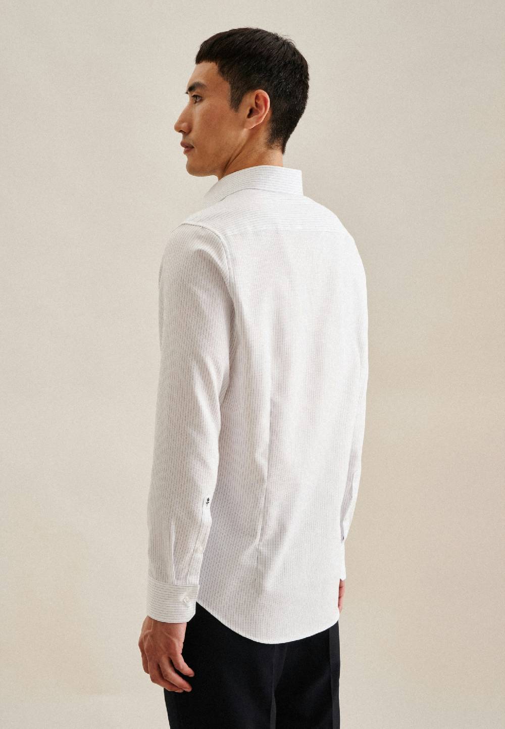 Studio Seidensticker Bügelfreies Struktur Business Hemd In Slim Mit Kentkragen