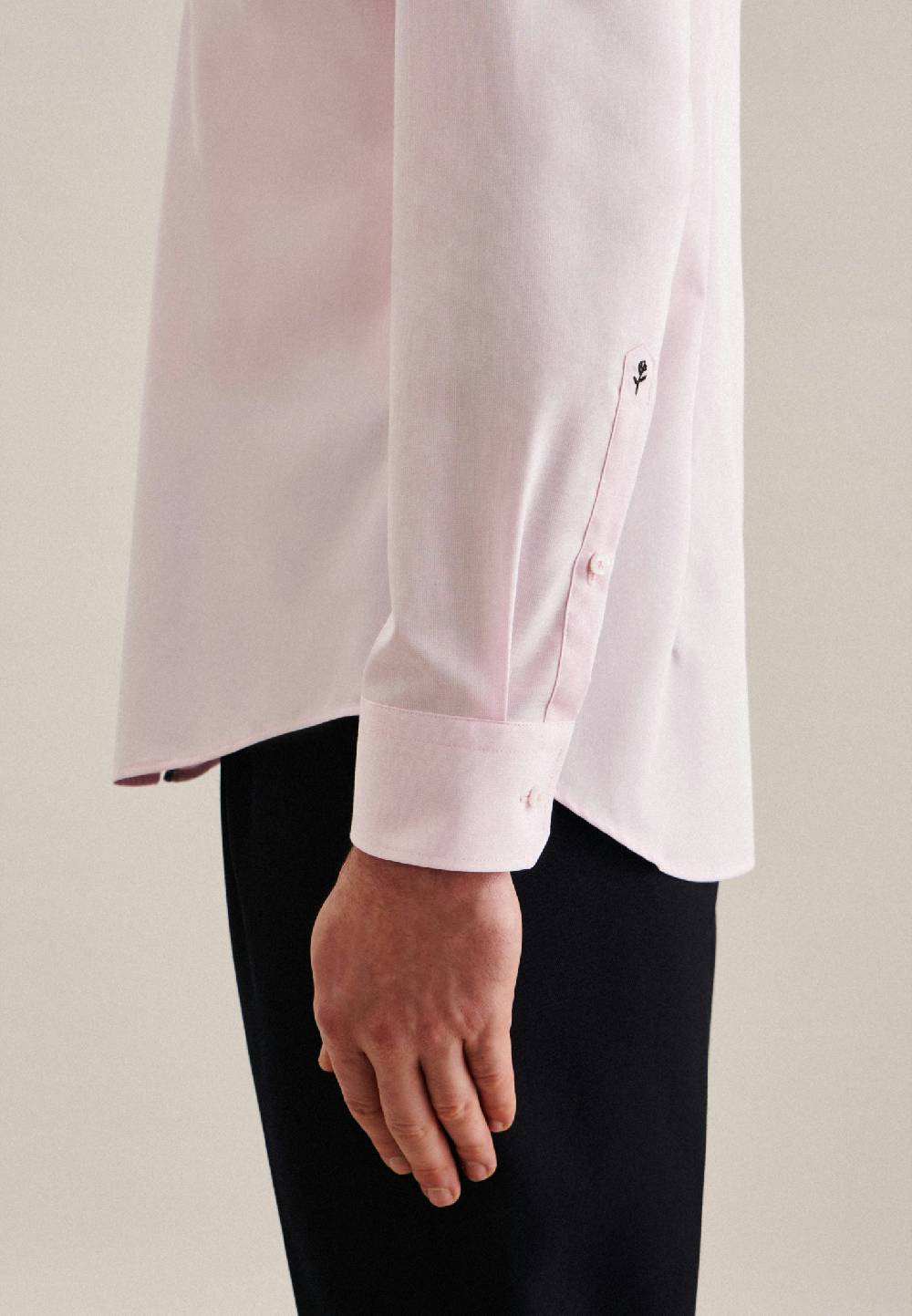 Studio Seidensticker Bügelfreies Struktur Business Hemd In Slim Mit Kentkragen