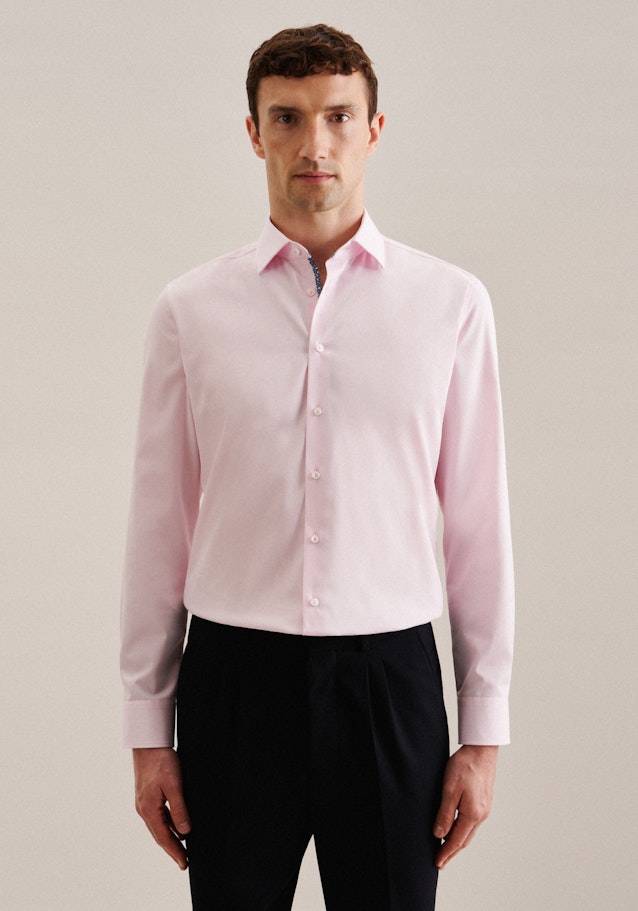 Studio Seidensticker Bügelfreies Struktur Business Hemd in Slim mit Kentkragen