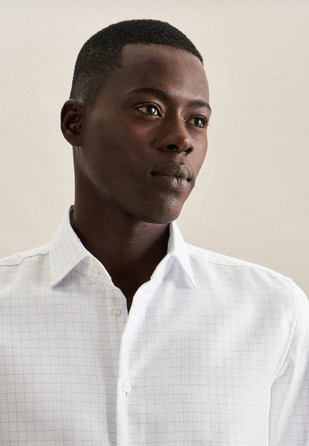 Studio Seidensticker Bügelfreies Struktur Business Hemd In Slim Mit Kentkragen