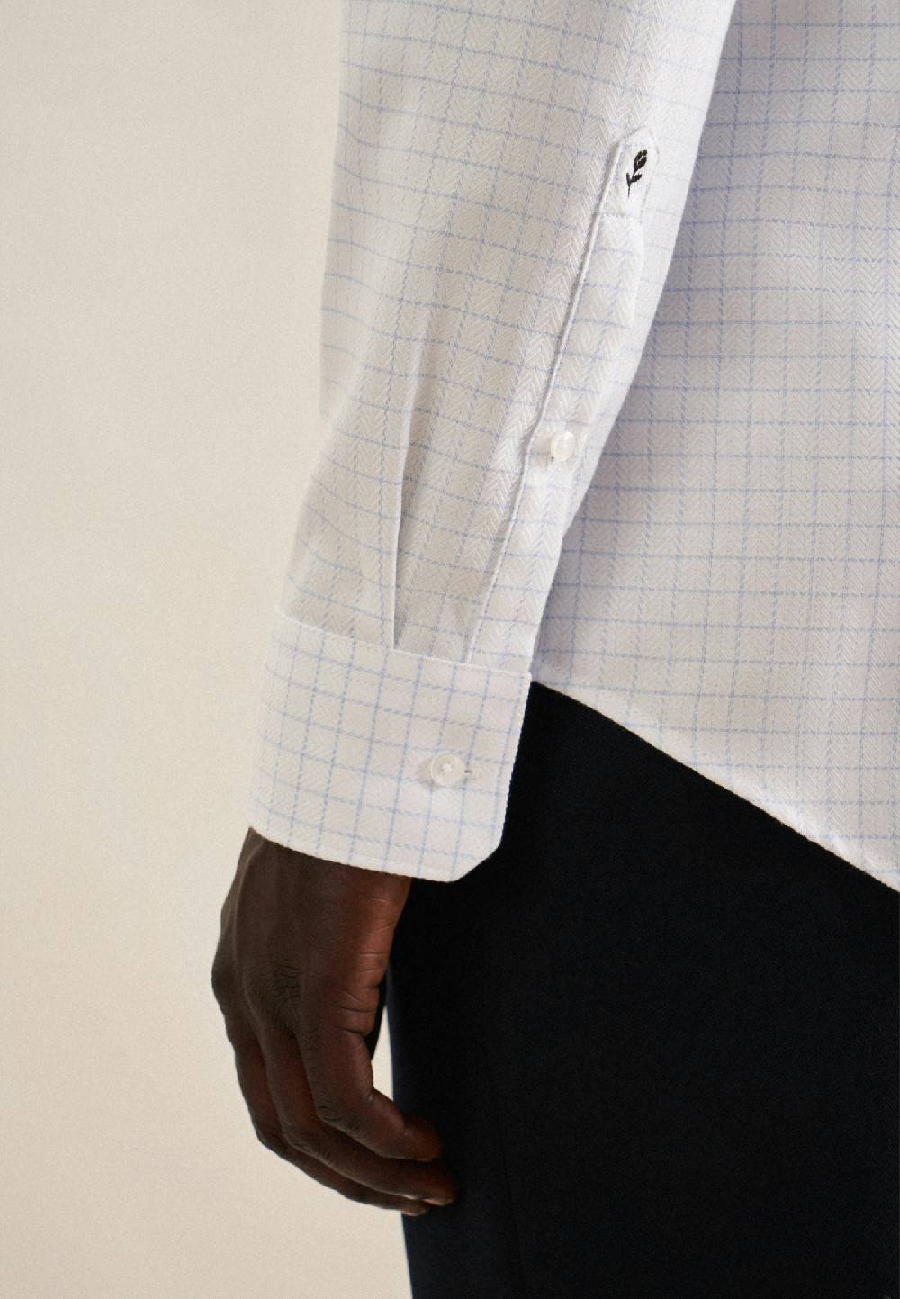 Studio Seidensticker Bügelfreies Struktur Business Hemd In Slim Mit Kentkragen