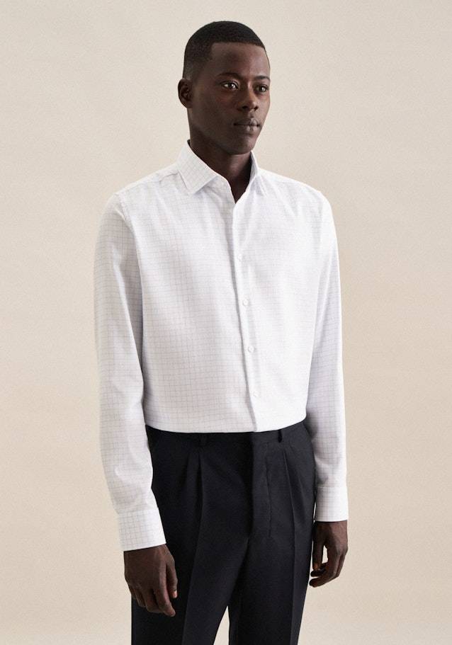 Studio Seidensticker Bügelfreies Struktur Business Hemd in Slim mit Kentkragen