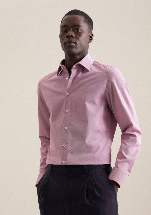 Studio Seidensticker Bügelfreies Struktur Business Hemd in Slim mit Kentkragen