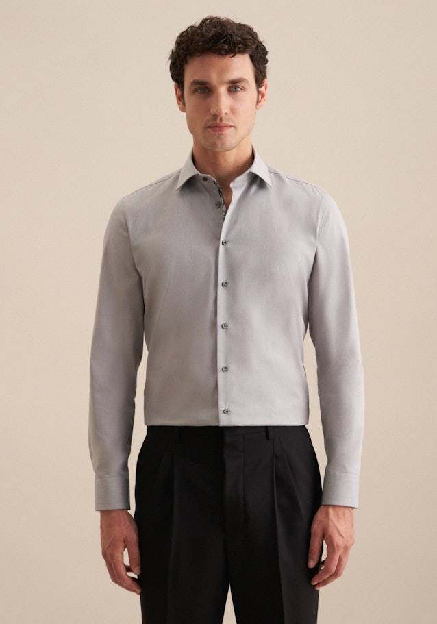 Studio Seidensticker Bügelfreies Struktur Business Hemd in X-Slim mit Kentkragen