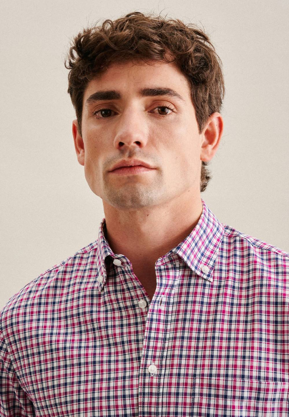 Studio Seidensticker Bügelfreies Twill Business Hemd In Regular Mit Button-Down-Kragen