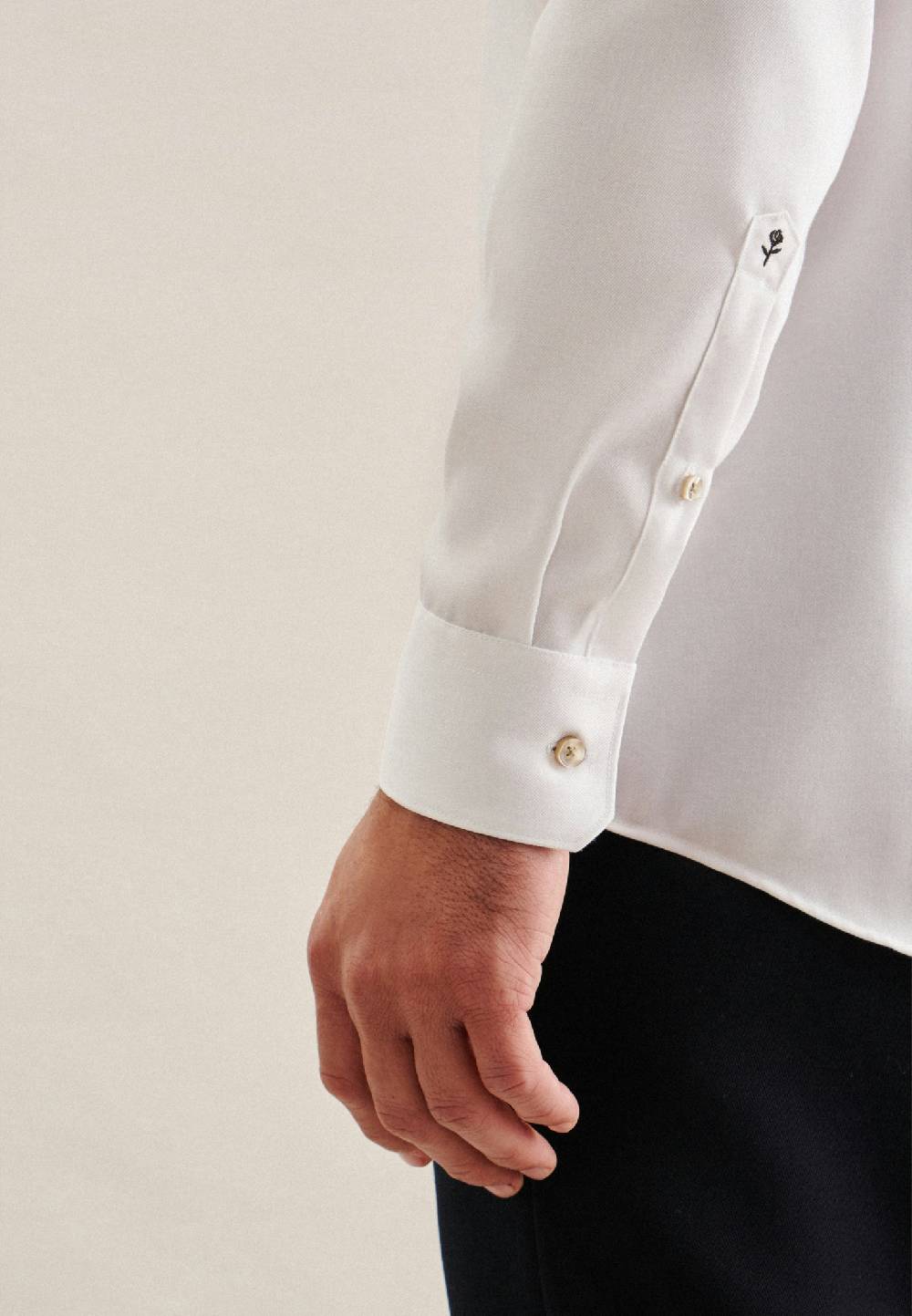 Studio Seidensticker Bügelfreies Twill Business Hemd In Regular Mit Covered-Button-Down-Kragen