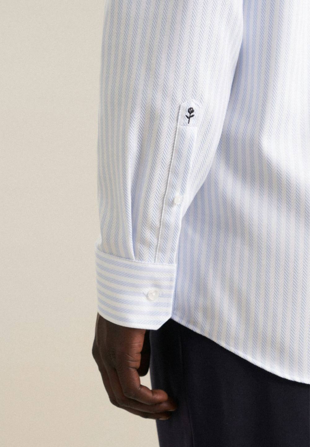 Studio Seidensticker Bügelfreies Twill Business Hemd In Regular Mit Haifischkragen