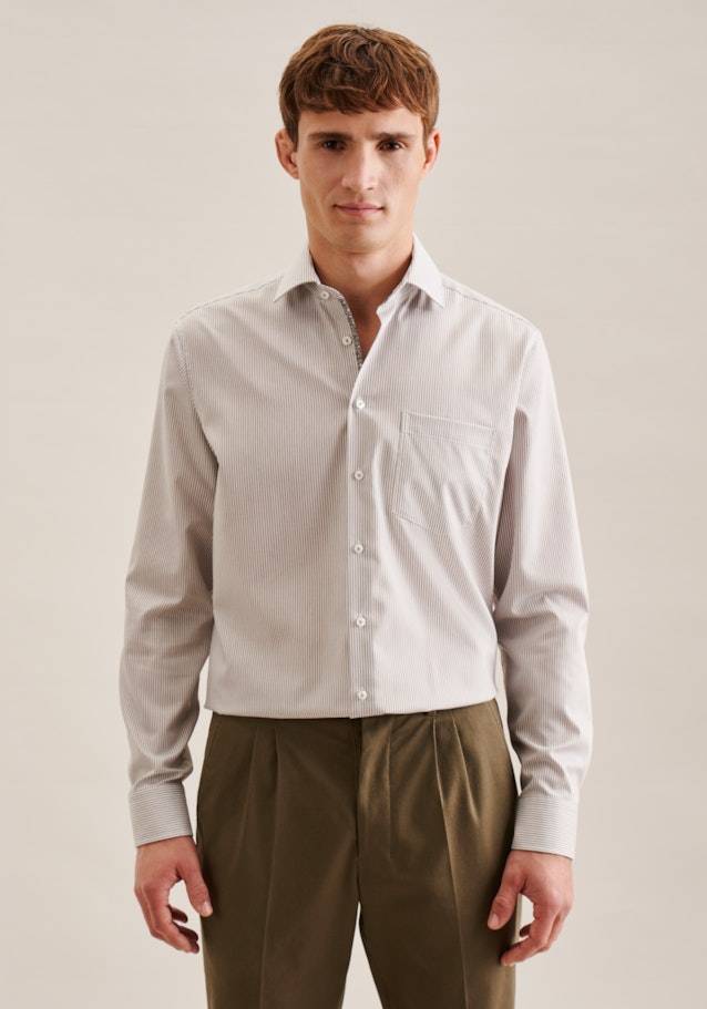 Studio Seidensticker Bügelfreies Twill Business Hemd in Regular mit Kentkragen