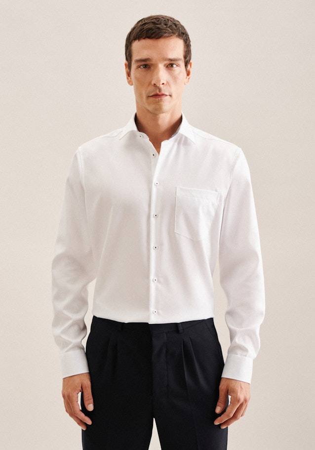 Studio Seidensticker Bügelfreies Twill Business Hemd in Regular mit Kentkragen