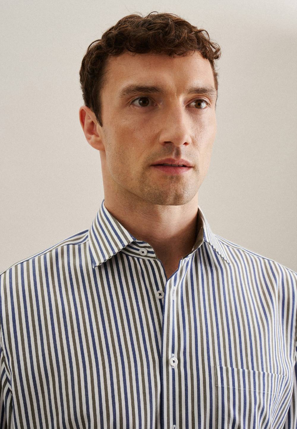 Studio Seidensticker Bügelfreies Twill Business Hemd In Regular Mit Kentkragen