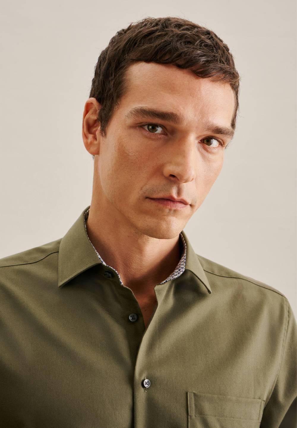 Studio Seidensticker Bügelfreies Twill Business Hemd In Regular Mit Kentkragen