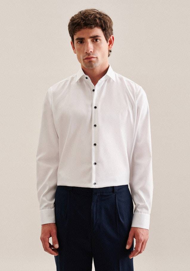 Studio Seidensticker Bügelfreies Twill Business Hemd in Regular mit Kentkragen