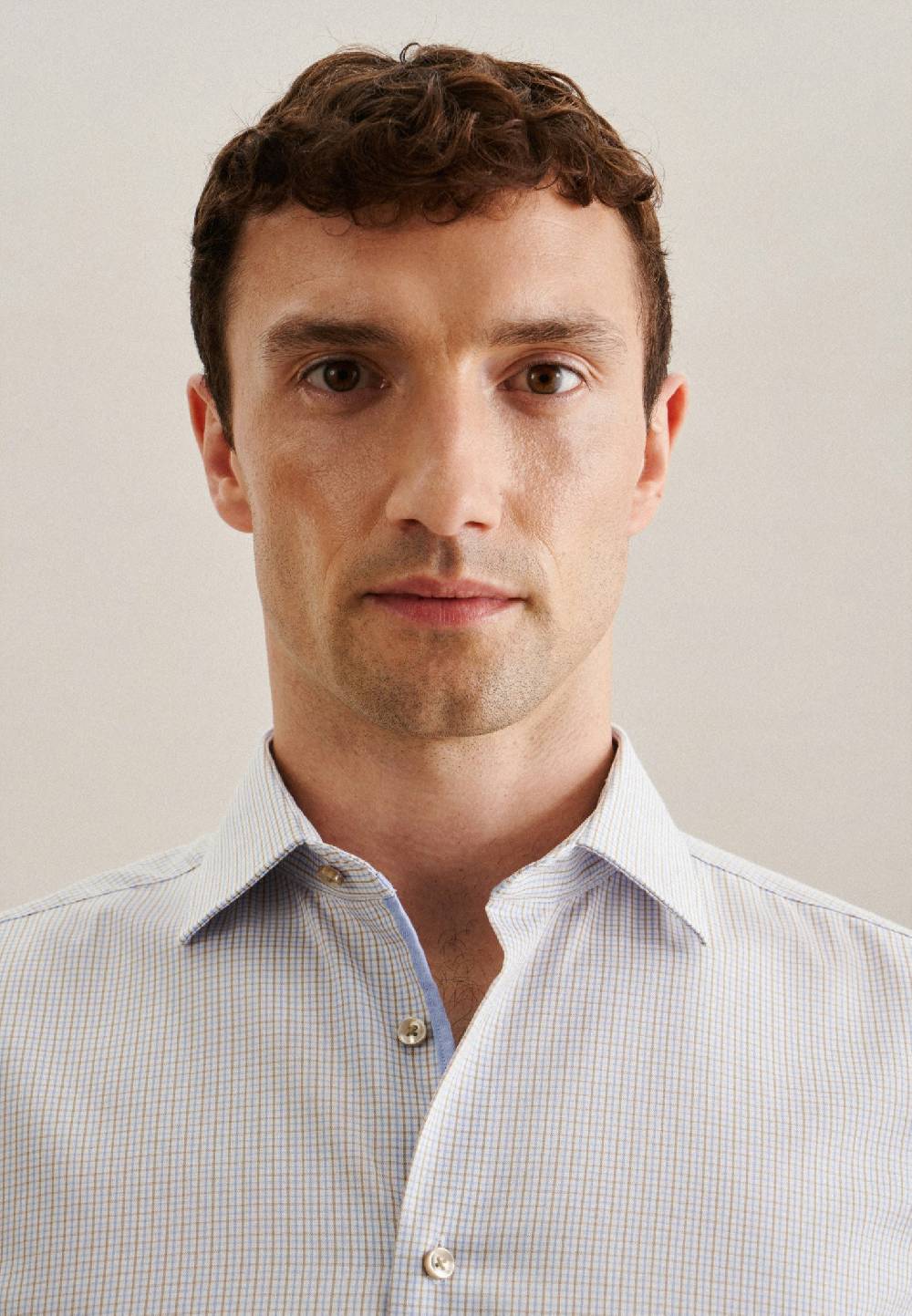 Studio Seidensticker Bügelfreies Twill Business Hemd In Slim Mit Kentkragen