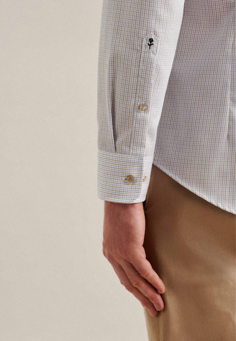 Studio Seidensticker Bügelfreies Twill Business Hemd In Slim Mit Kentkragen