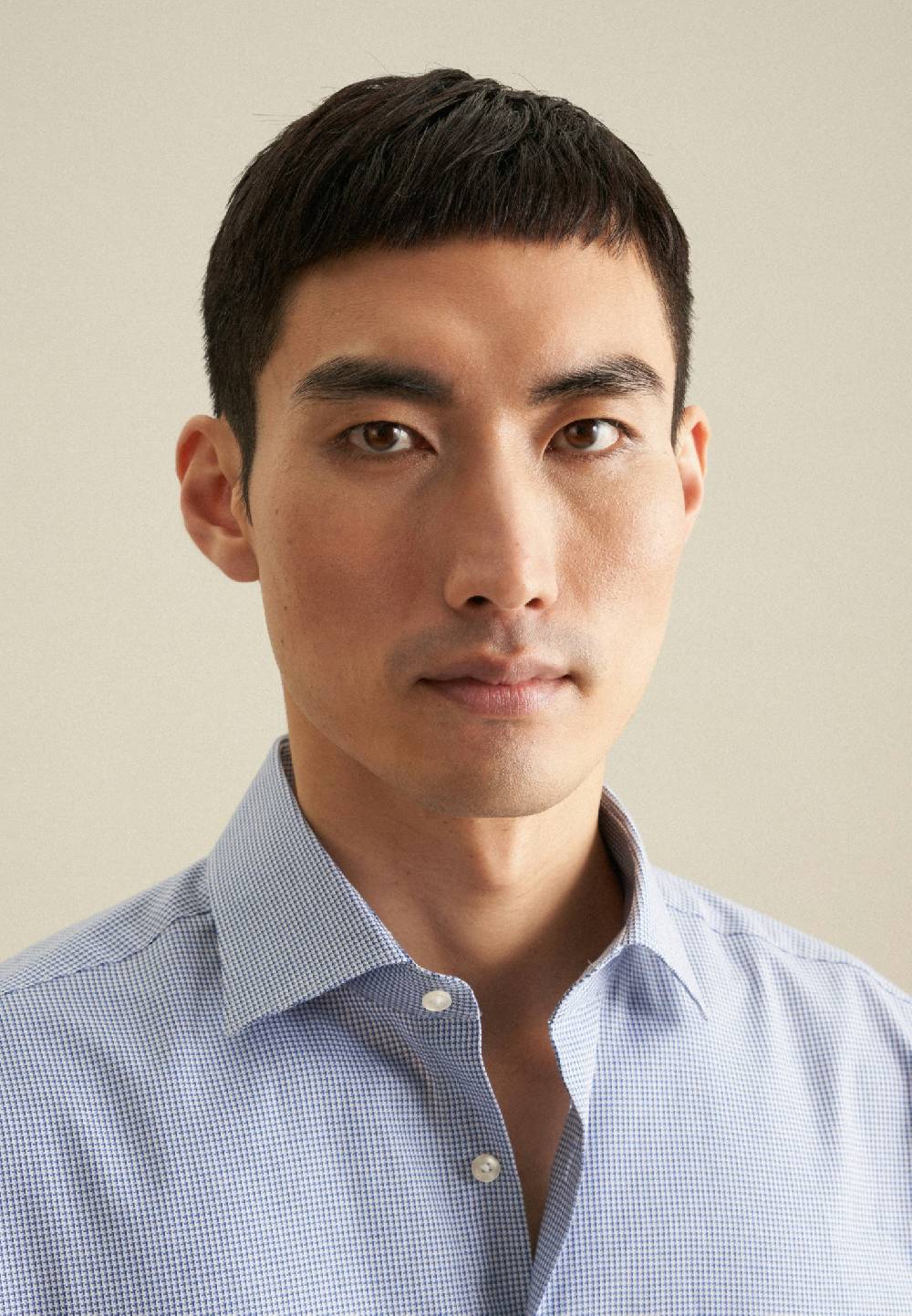 Studio Seidensticker Bügelleichtes Pepita Business Hemd In Regular Mit Kentkragen