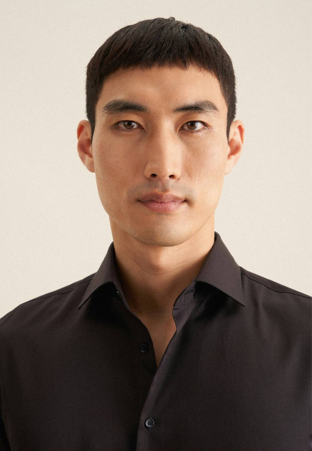 Studio Seidensticker Bügelleichtes Satin Business Hemd In Slim Mit Kentkragen