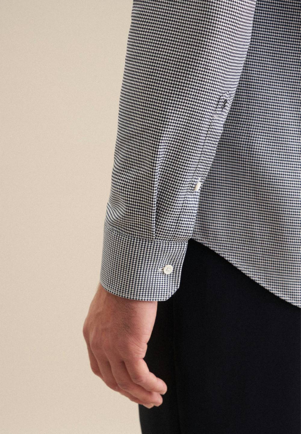 Studio Seidensticker Bügelleichtes Satin Business Hemd In Slim Mit Kentkragen