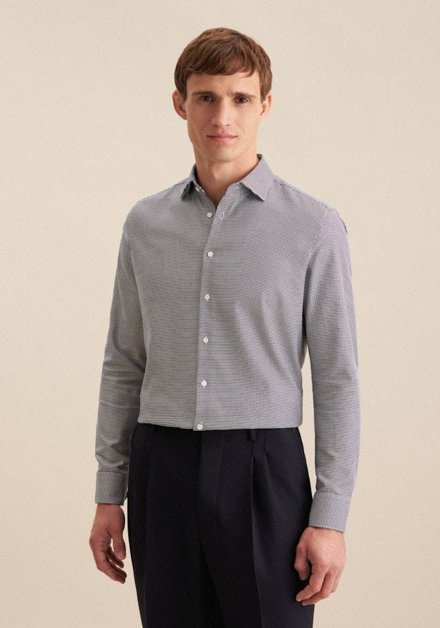 Studio Seidensticker Bügelleichtes Satin Business Hemd in Slim mit Kentkragen