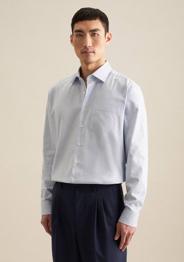 Studio Seidensticker Bügelleichtes Struktur Business Hemd in Regular mit Kentkragen