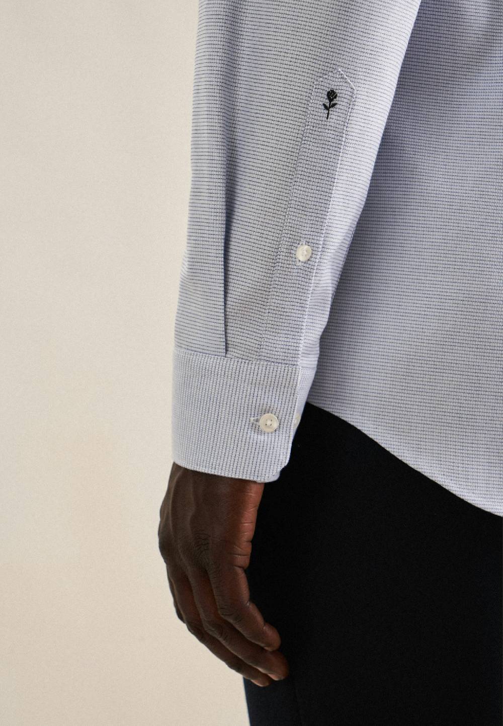 Studio Seidensticker Bügelleichtes Struktur Business Hemd In Slim Mit Kentkragen