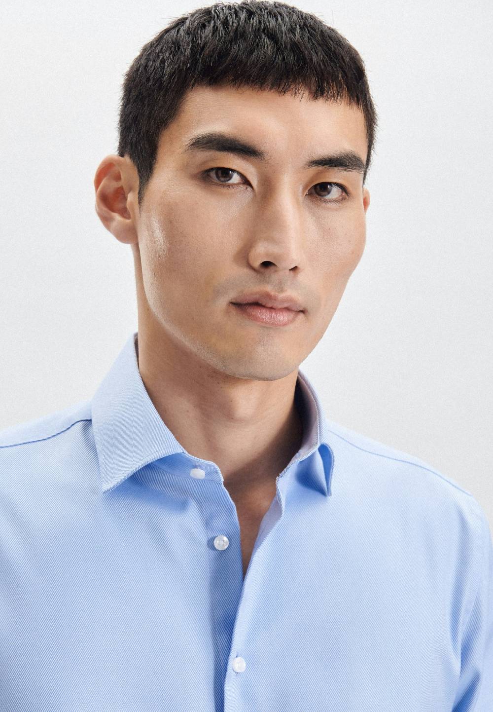 Studio Seidensticker Bügelleichtes Twill Business Hemd In Shaped Mit Kentkragen