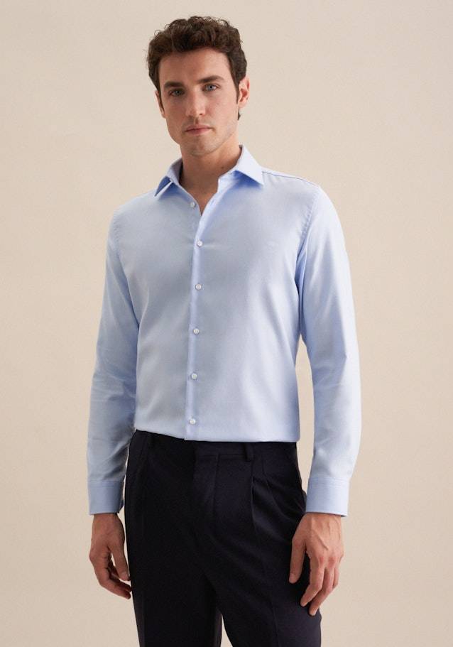 Studio Seidensticker Bügelleichtes Twill Business Hemd in Slim mit Kentkragen