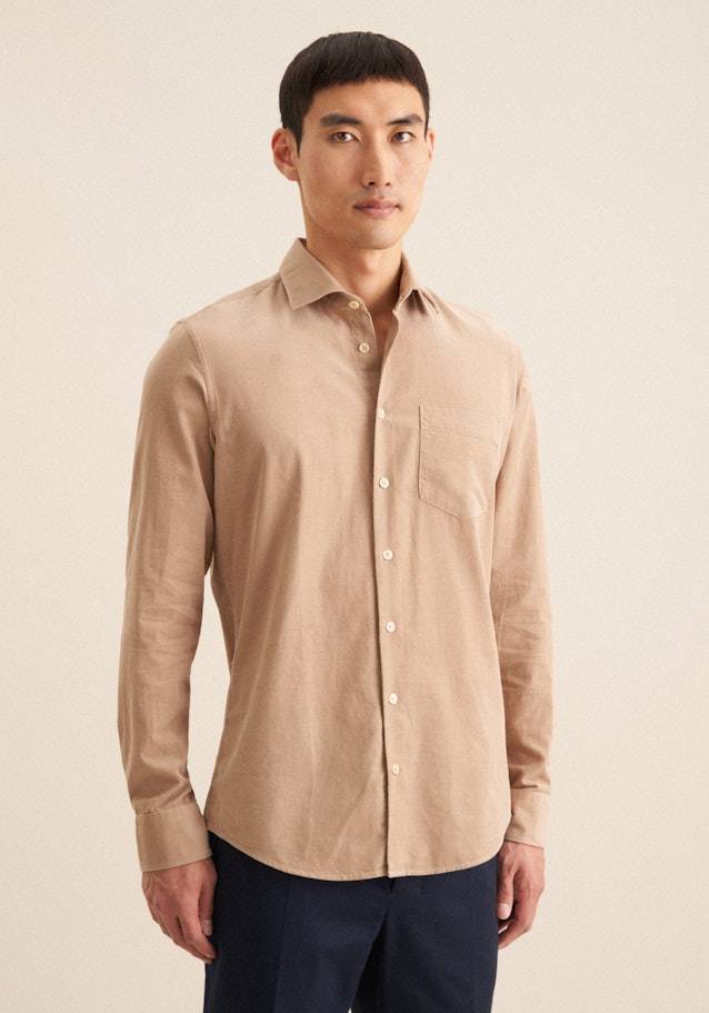 Studio Seidensticker Cord Casual Hemd in Slim mit Kentkragen