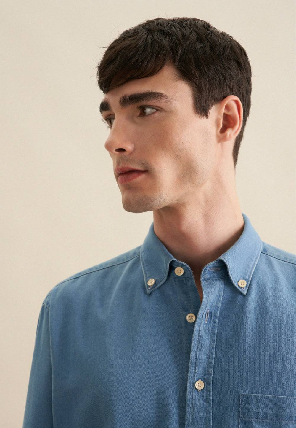 Studio Seidensticker Denim Casual Hemd In Regular Mit Button-Down-Kragen