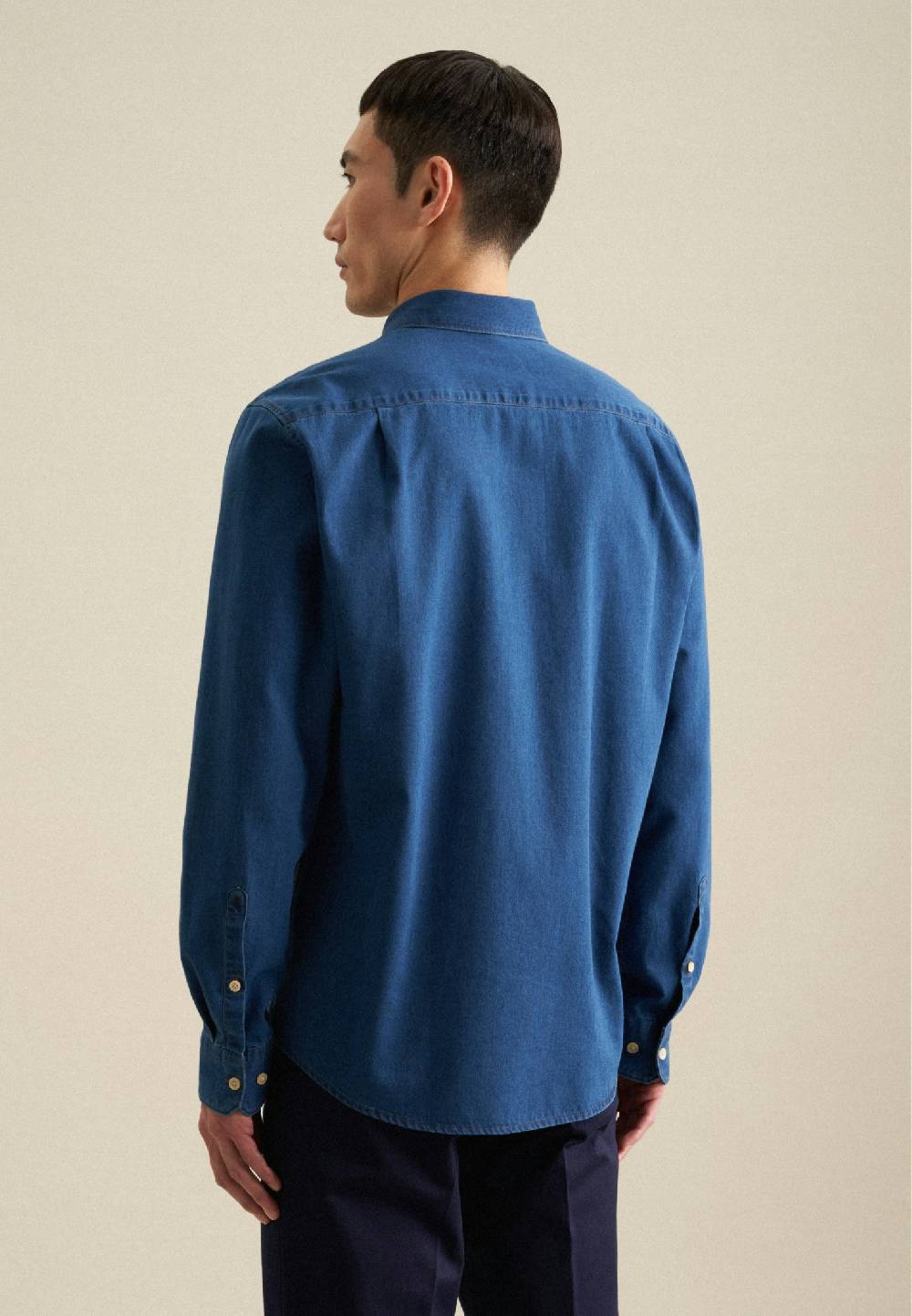 Studio Seidensticker Denim Casual Hemd In Regular Mit Button-Down-Kragen