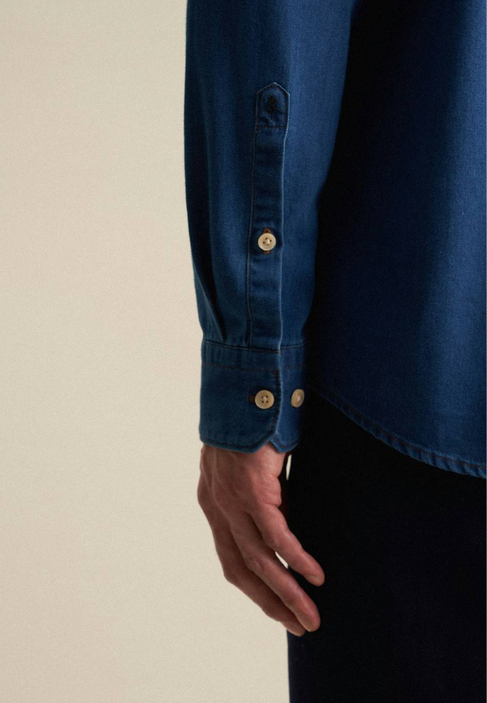 Studio Seidensticker Denim Casual Hemd In Regular Mit Button-Down-Kragen