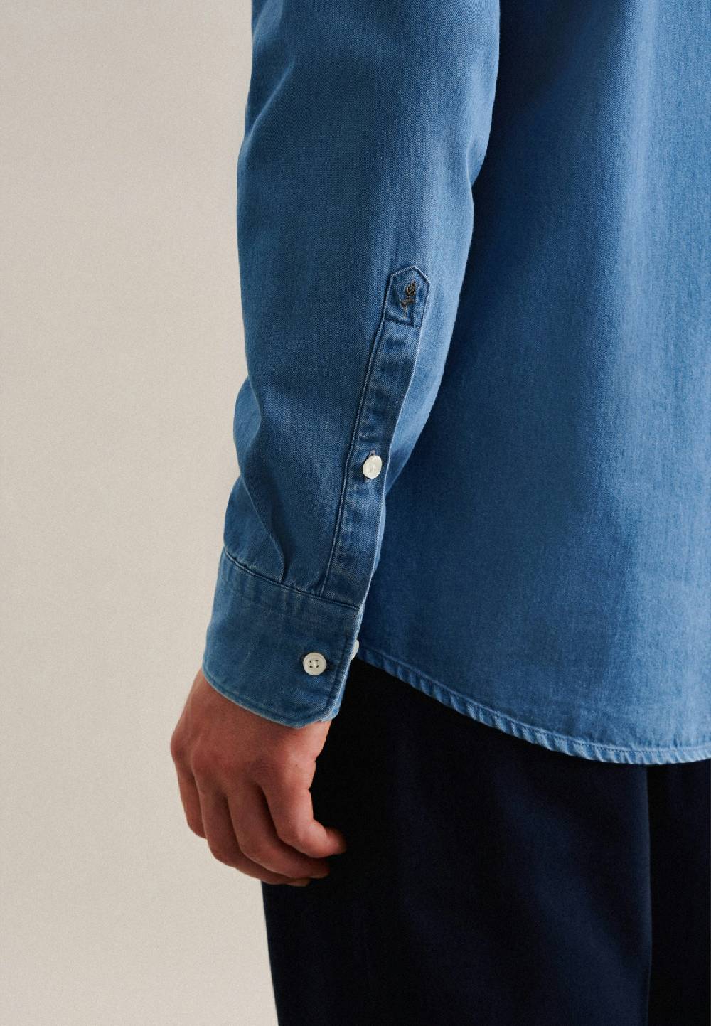 Studio Seidensticker Denim Casual Hemd In Regular Mit Button-Down-Kragen