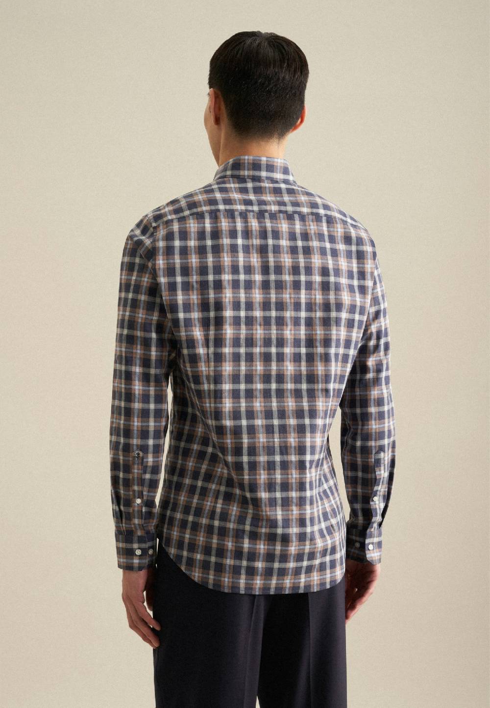 Studio Seidensticker Fil A Fil Flanellhemd In Shaped Mit Button-Down-Kragen