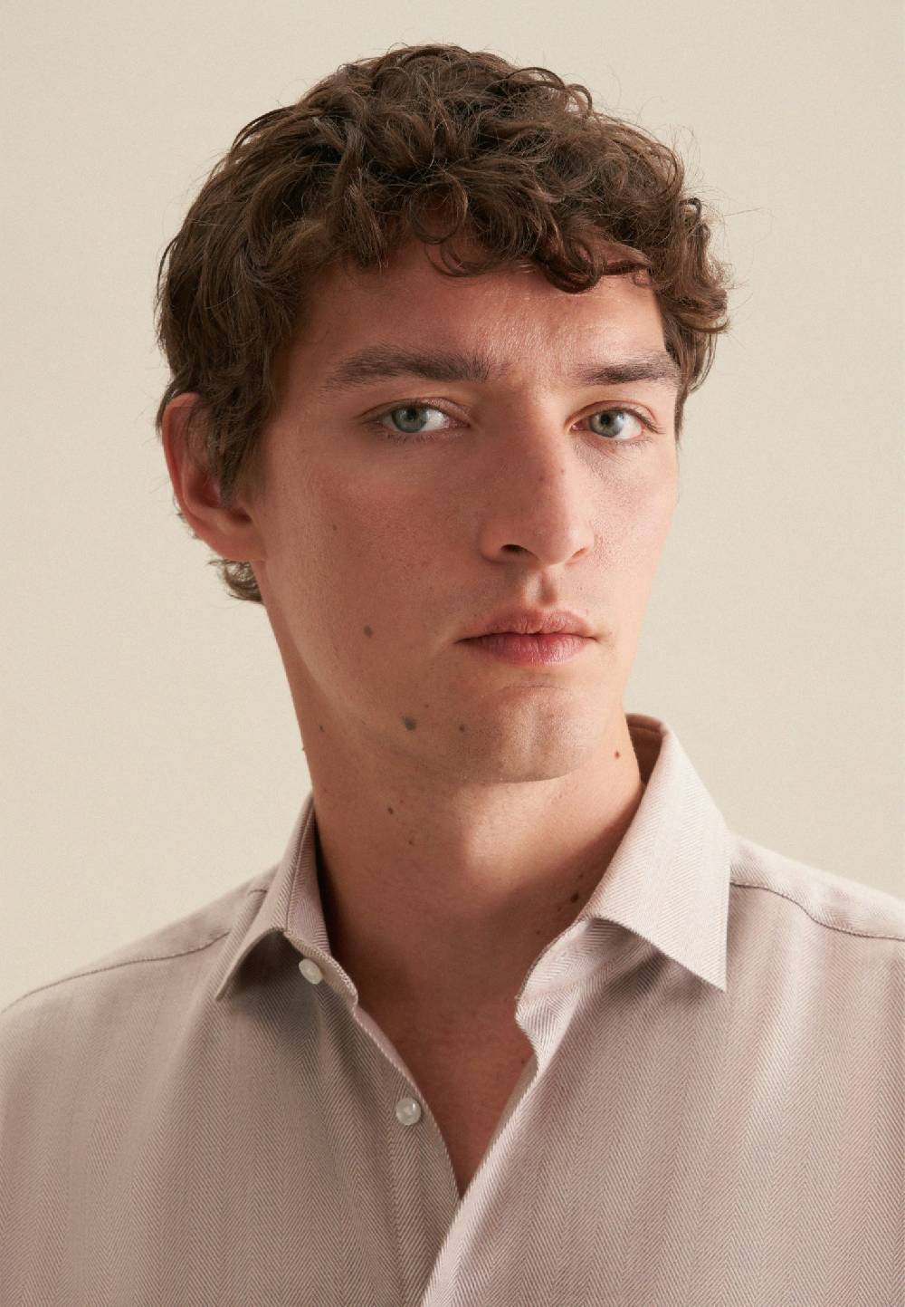 Studio Seidensticker Fischgrat Flanellhemd In Regular Mit Kentkragen